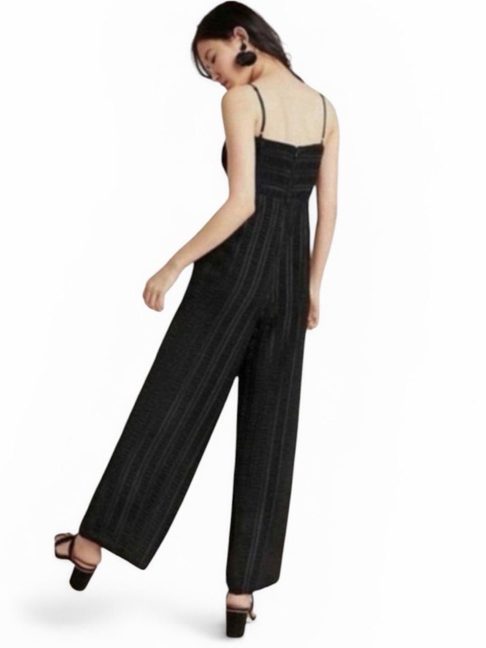 Endless Rose Tonal Stripped Wide Leg Jumpsuit Size XS